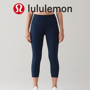Lululemon Wunder Under High-Rise Leggings Blue Black Size‎ 6